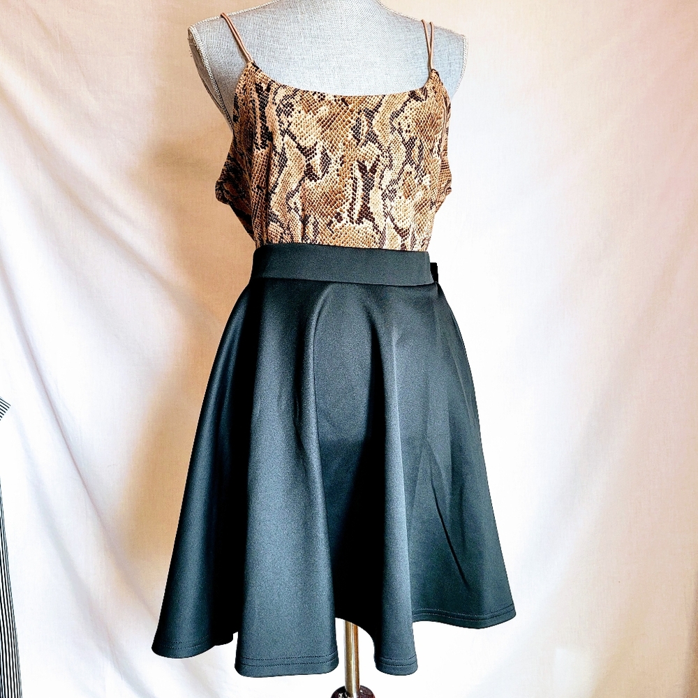 Express Snakeskin Strappy Bodysuit Size XL